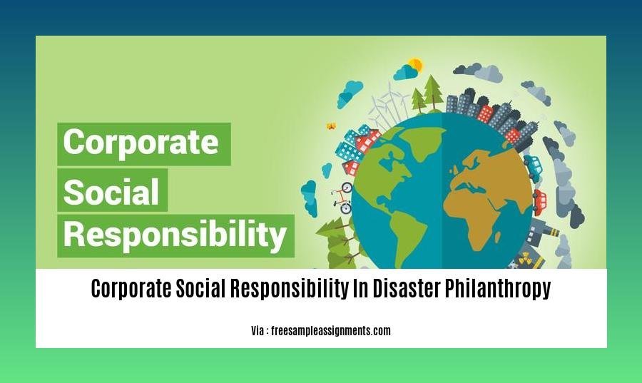 The Role of Corporate Social Responsibility in Disaster Philanthropy ...